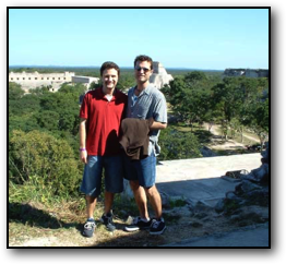 Dustin & John at Mayan site